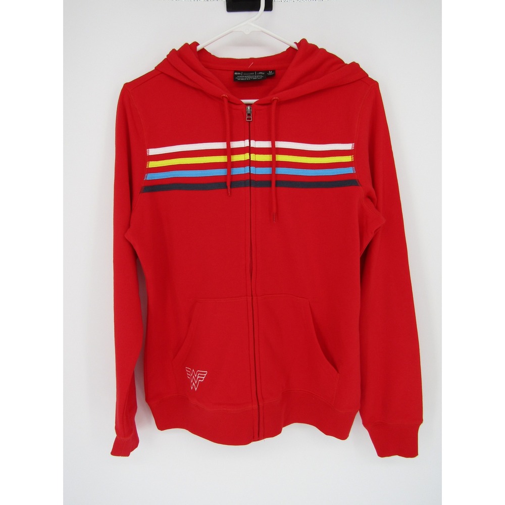 DC Wonder Woman Zip Hoodie Womens Medium Red Warner Bros Studio Tour Hollywood